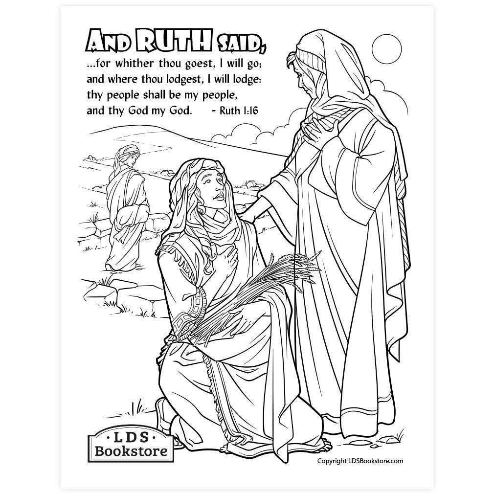 Naomi And Ruth Coloring Page Printable Ruth Free Bible Lesson For Kids Trueway Kids
