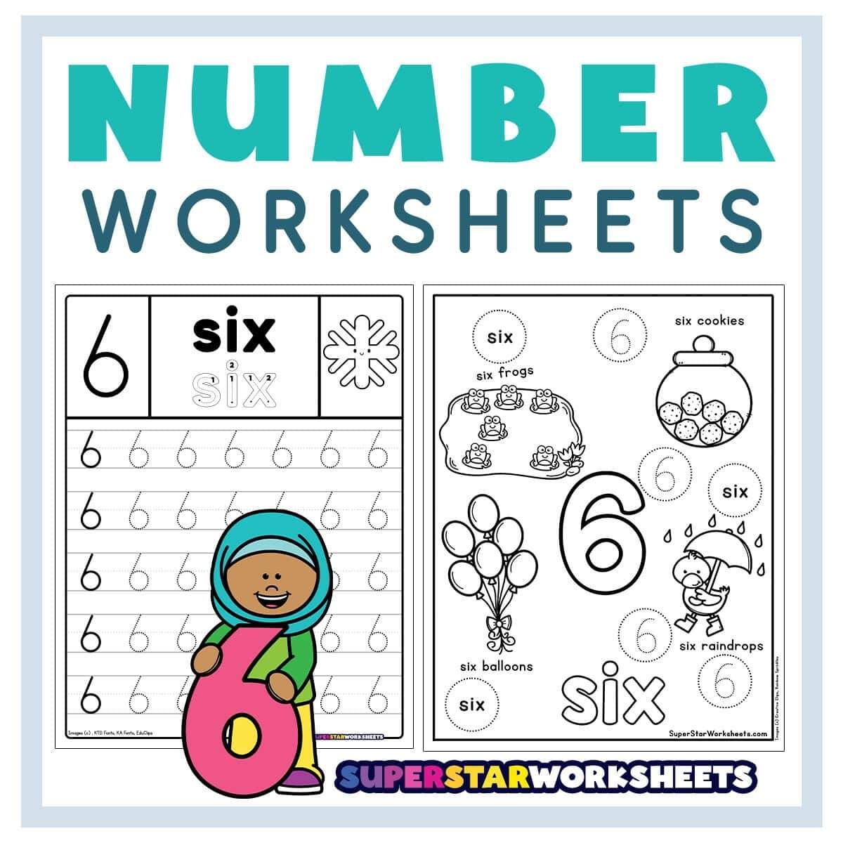Number 6 Worksheets Superstar Worksheets