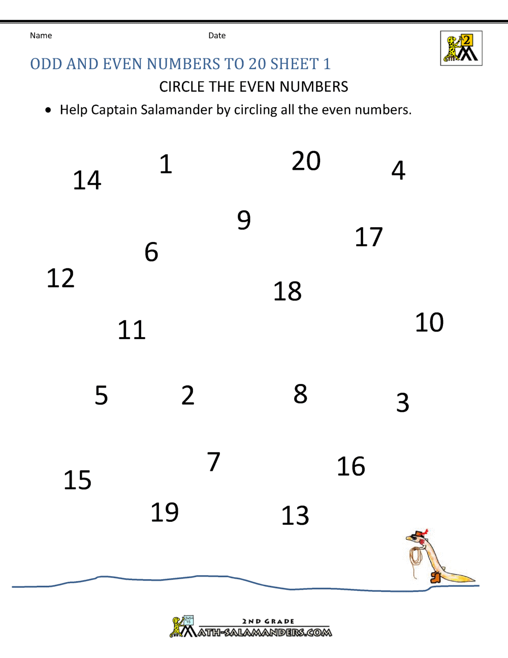 Storyboard That Free Even Odd Number Worksheets