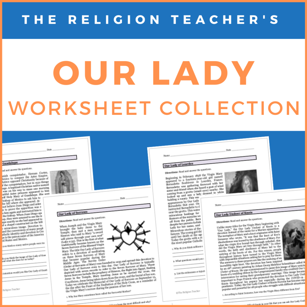 Our Lady Of Guadalupe Worksheet The Religion Teacher Catholic Religious Education