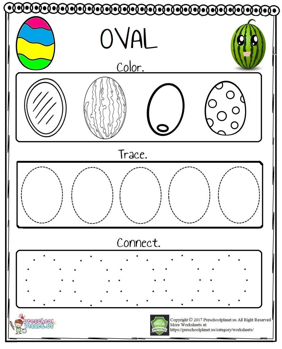 Free Printable Oval Shape