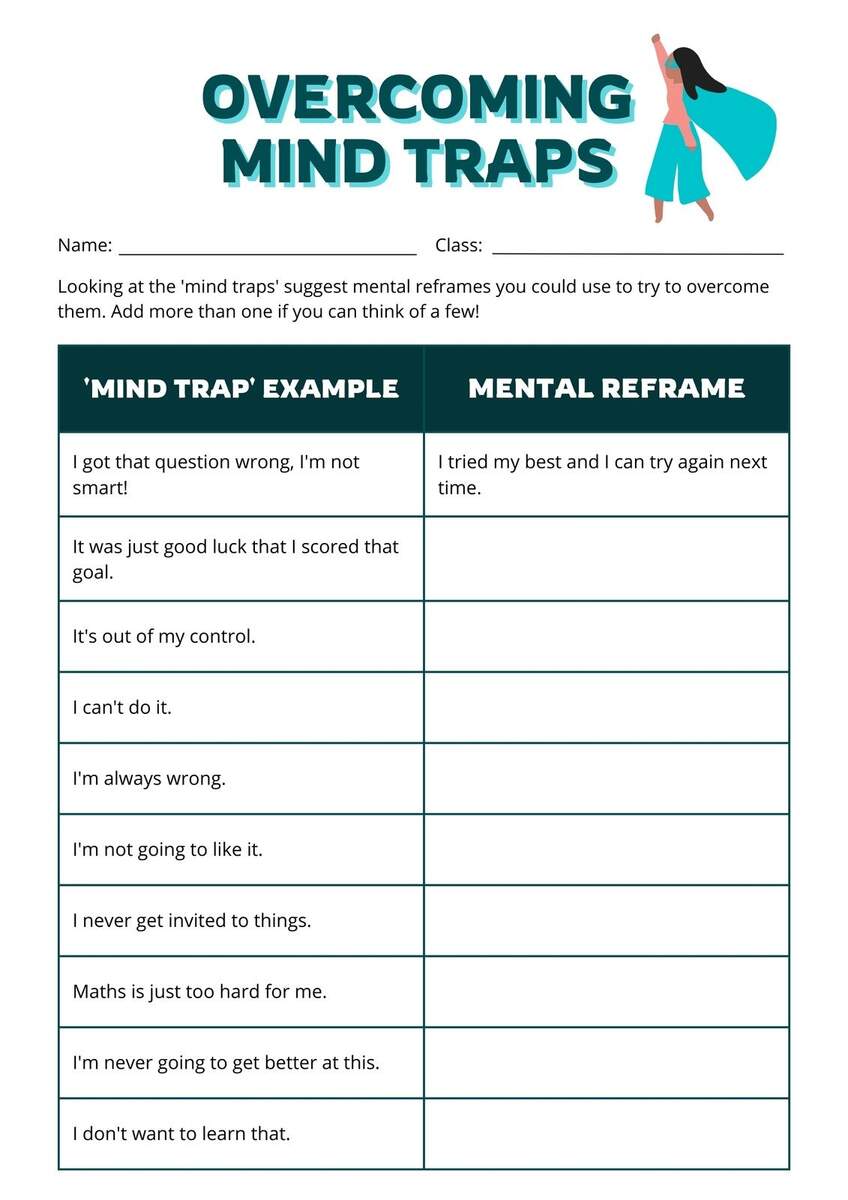 Therapy Worksheets CBT Worksheets Trust Mental Health