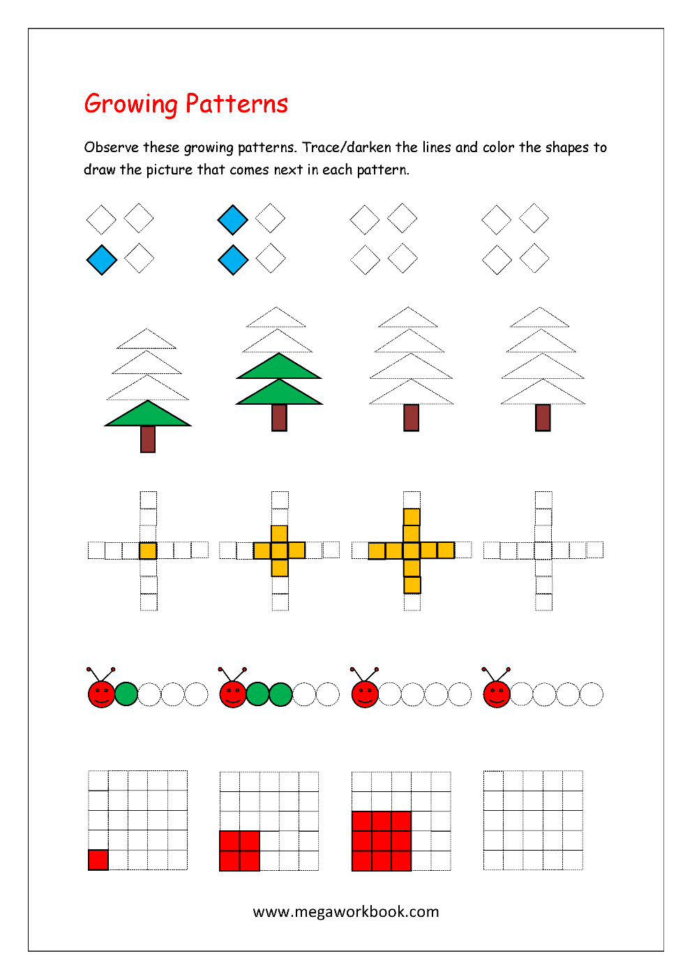 Pattern Worksheet For Class 3