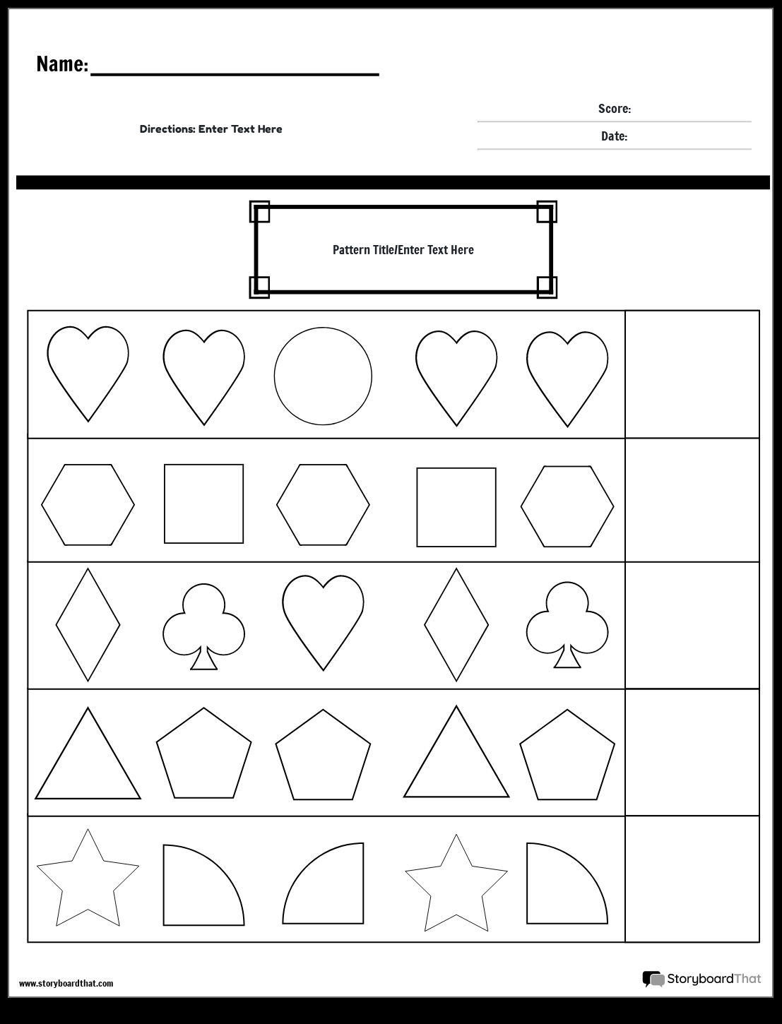 Pattern Worksheet For Class 3