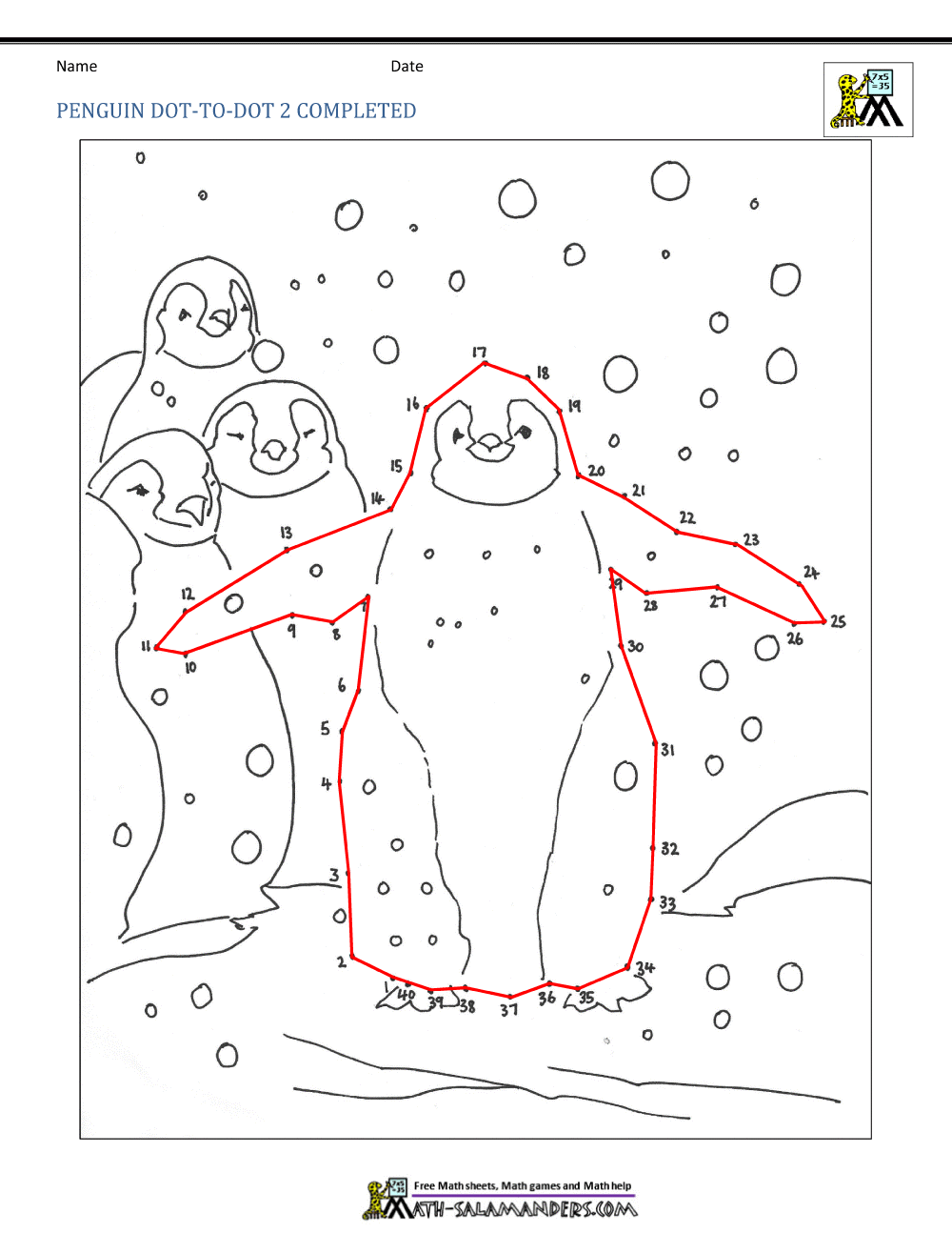 Penguin Dot To Dot