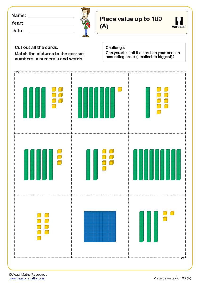 Place Value Up To 100 A Worksheet Fun And Engaging Year 2 PDF Worksheets Math Place Value Worksheets To Hundreds