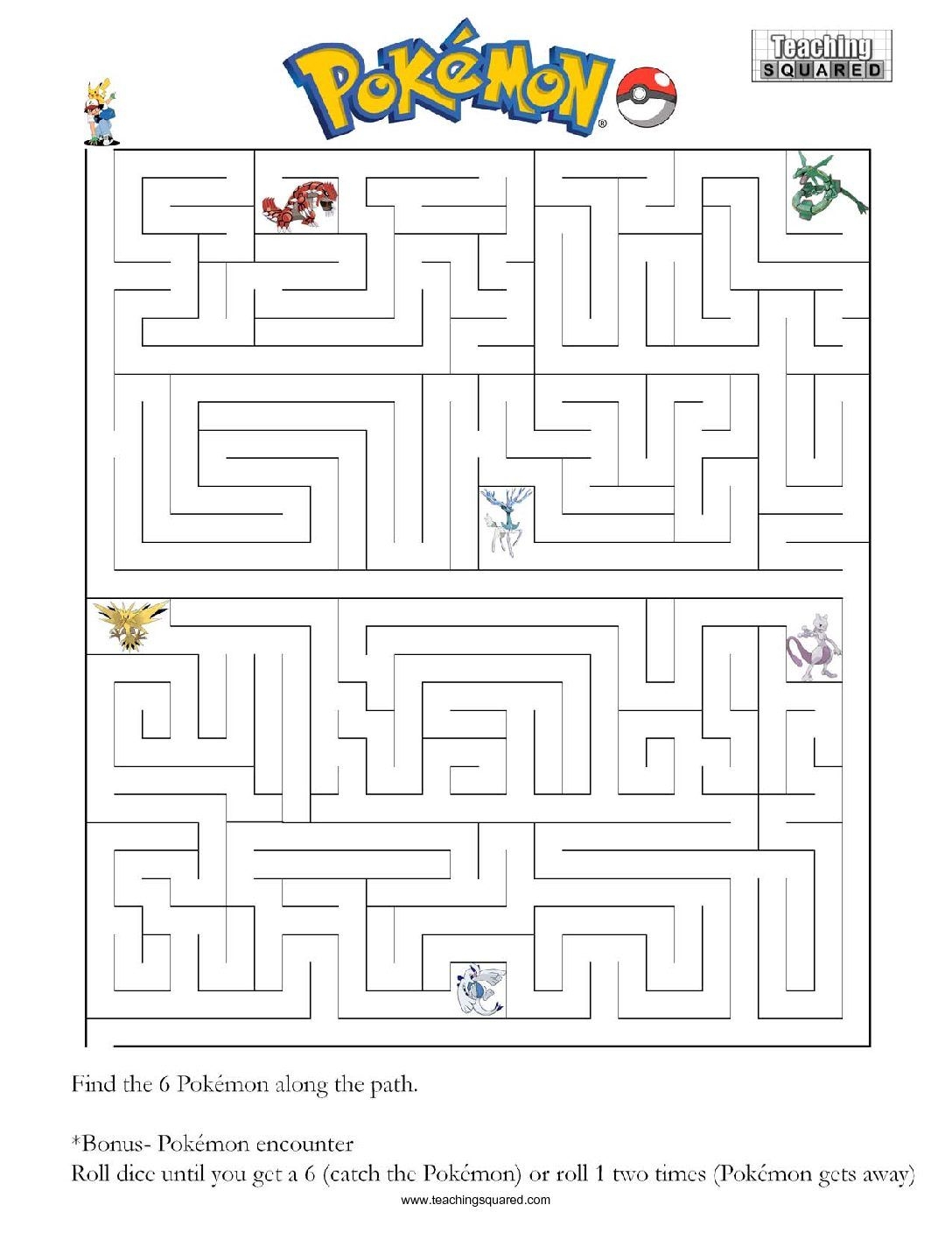 Pok Mon Worksheets Teaching Squared Free Printable Pokemon Activity Sheets The Momma Diaries