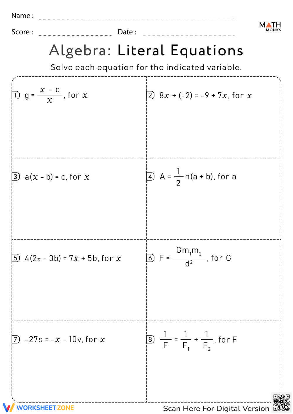 Printable 10th Grade Equations Fill In The Blanks Worksheets Printable 10th Grade Equations Fill In The Blanks Worksheets