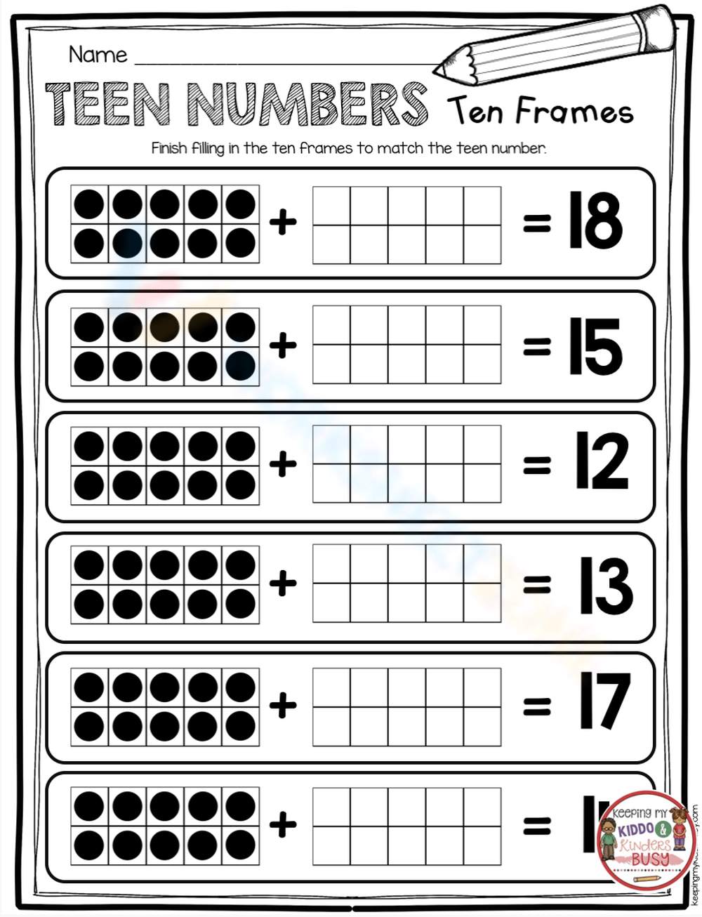 Printable 1st Grade Teen Numbers Worksheets Printable 1st Grade Teen Numbers Worksheets