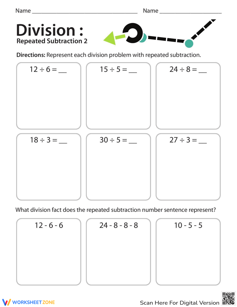 Printable 3rd Grade Division As Repeated Subtraction Worksheets Printable 3rd Grade Division As Repeated Subtraction Worksheets