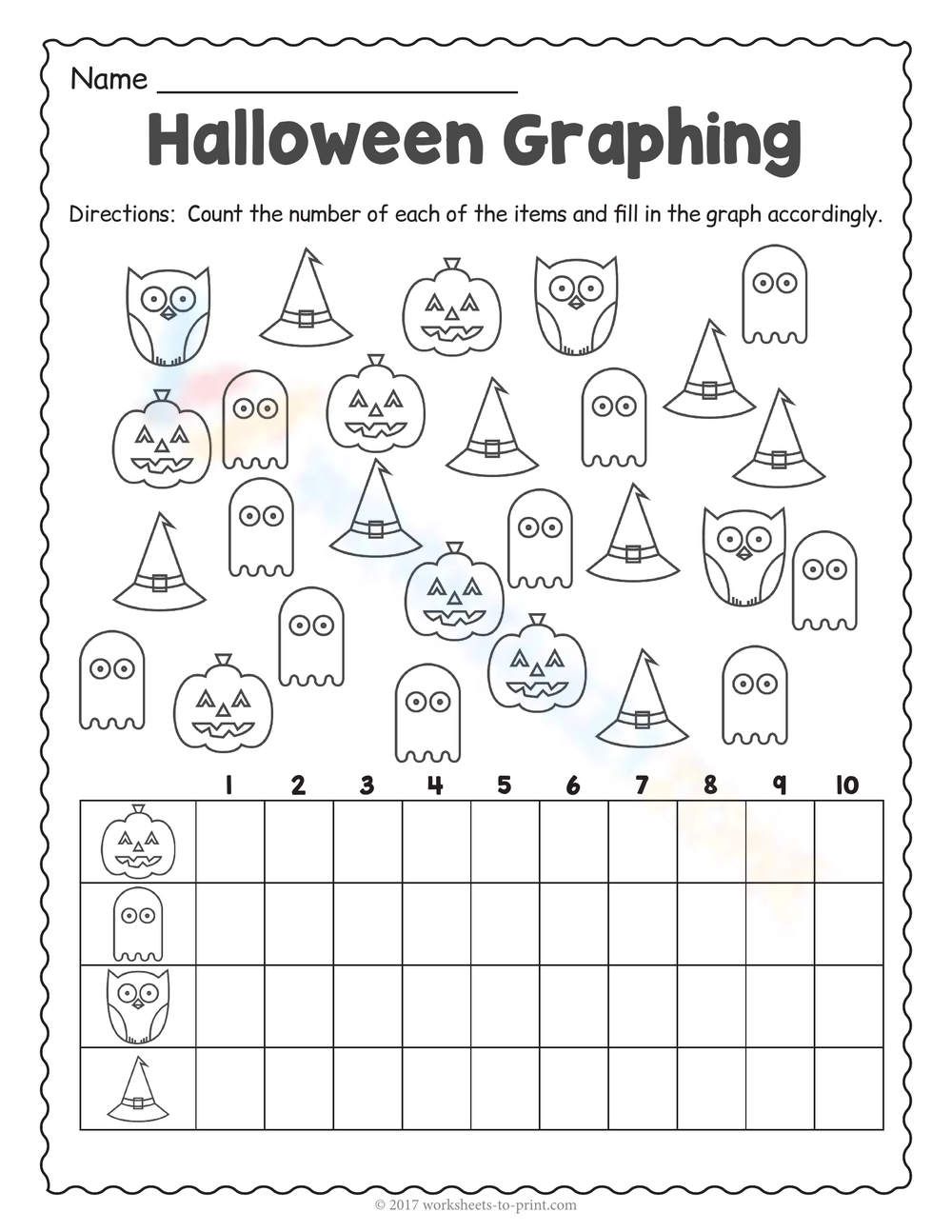 Printable 3rd Grade Halloween Graphing Worksheets Worksheets