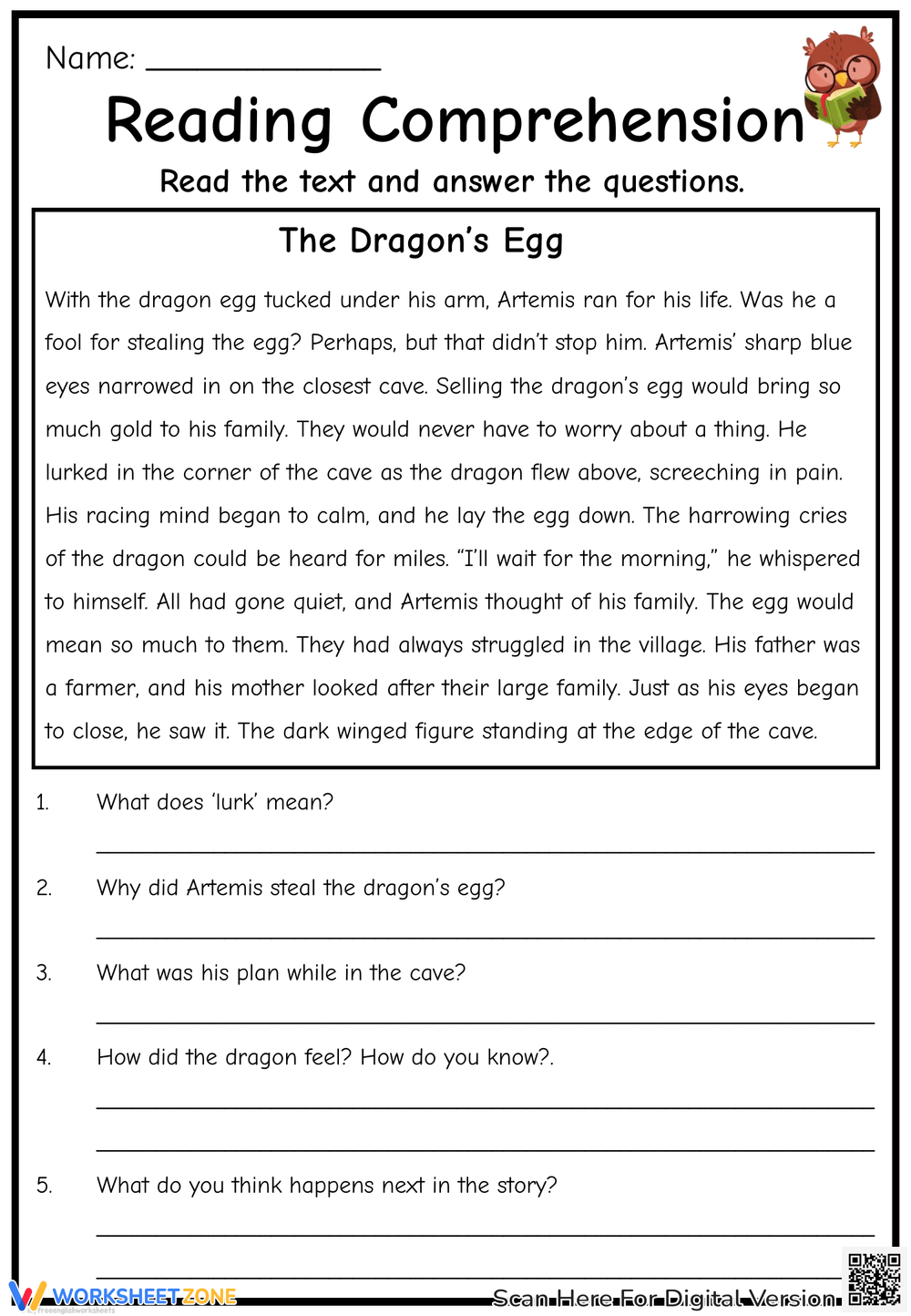 Printable 4th Grade Level Reading Worksheets