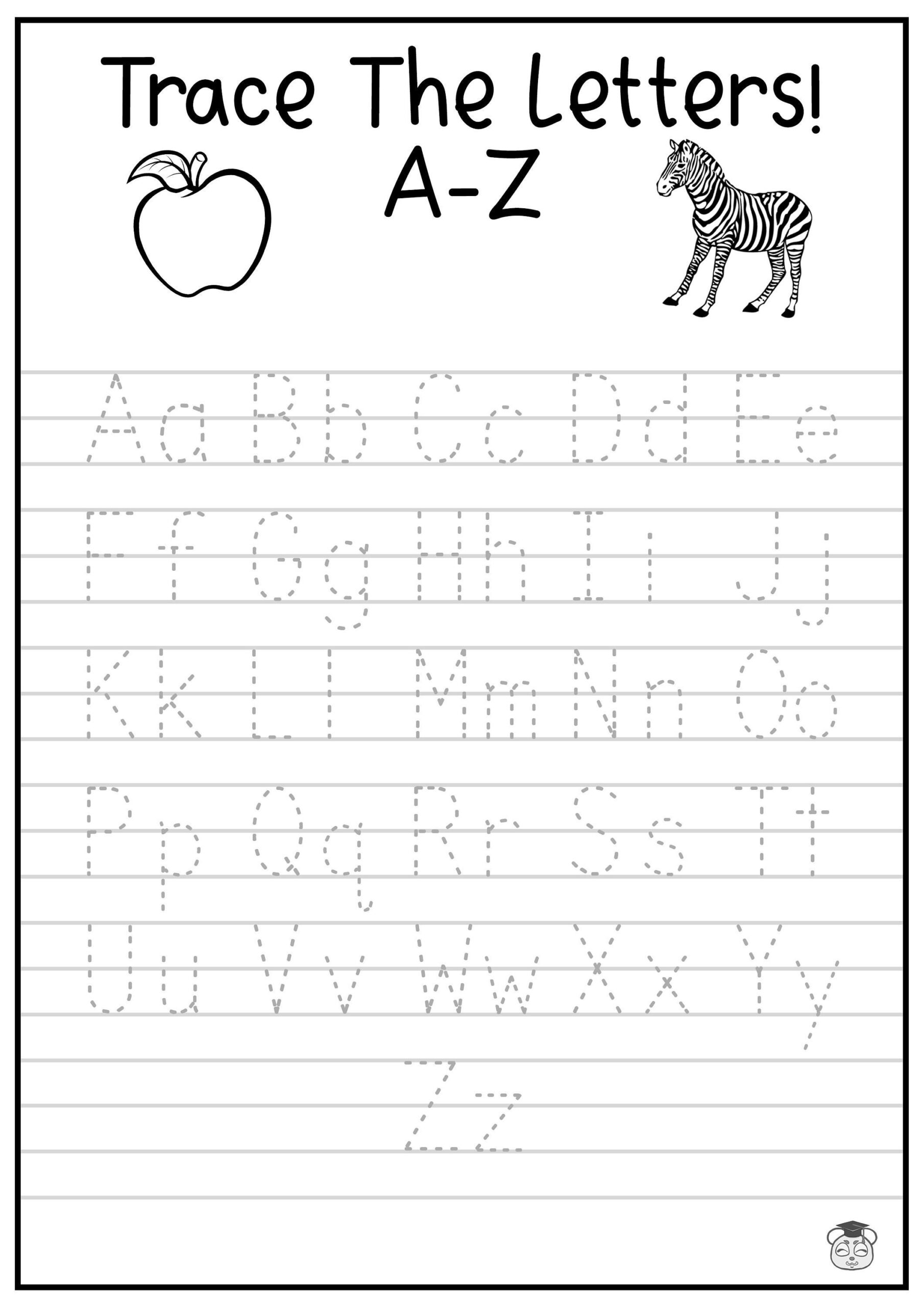Printable A Z Letter Tracing Worksheet Capital And Lowercase Alphabetical Letter Tracing Ages 3 7 KG1 To Grade 2 Etsy Tracing Alphabet Letters Printable Handwriting Worksheets Free Printables Lettering SVG Files Tools Apps