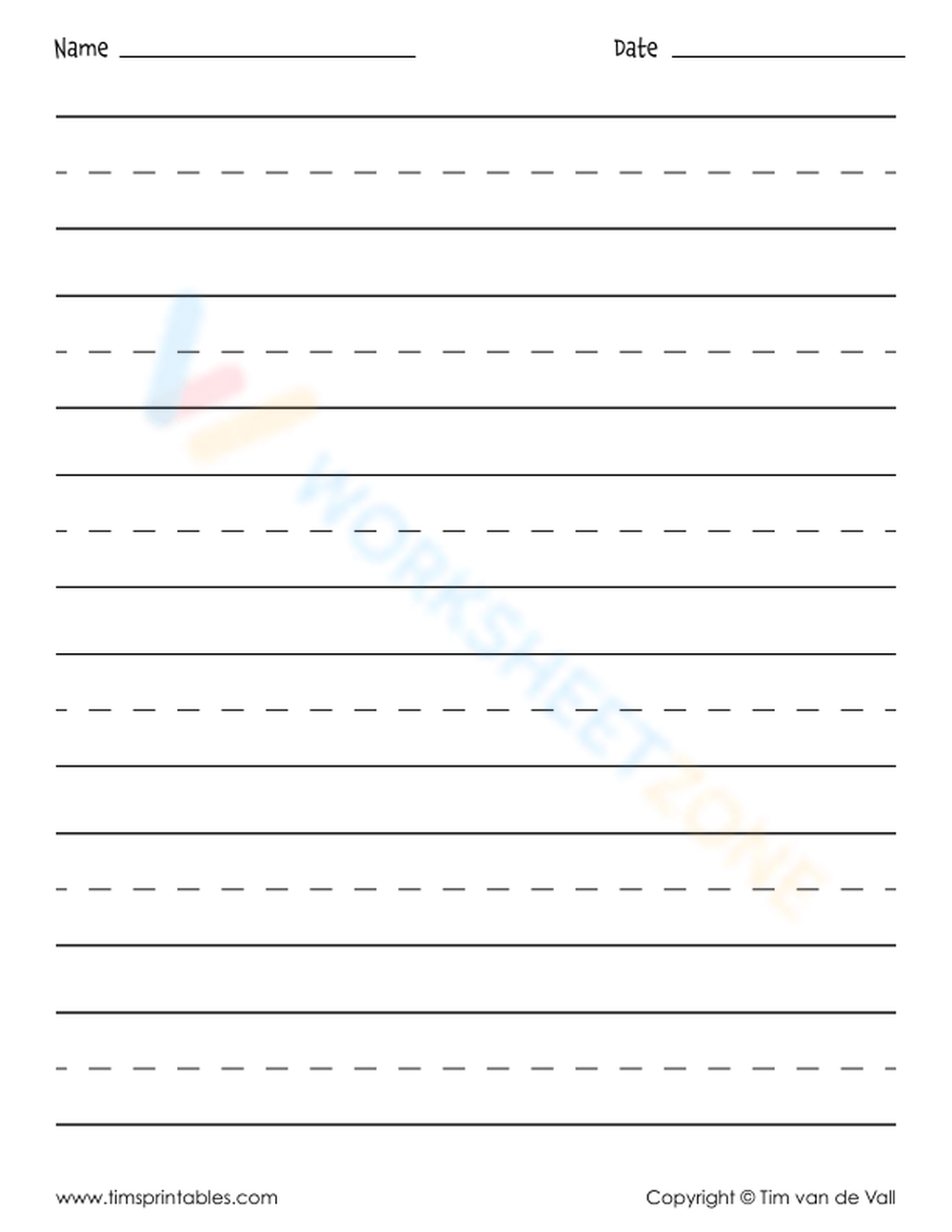 Free Custom Printable Handwriting Worksheet Templates Canva