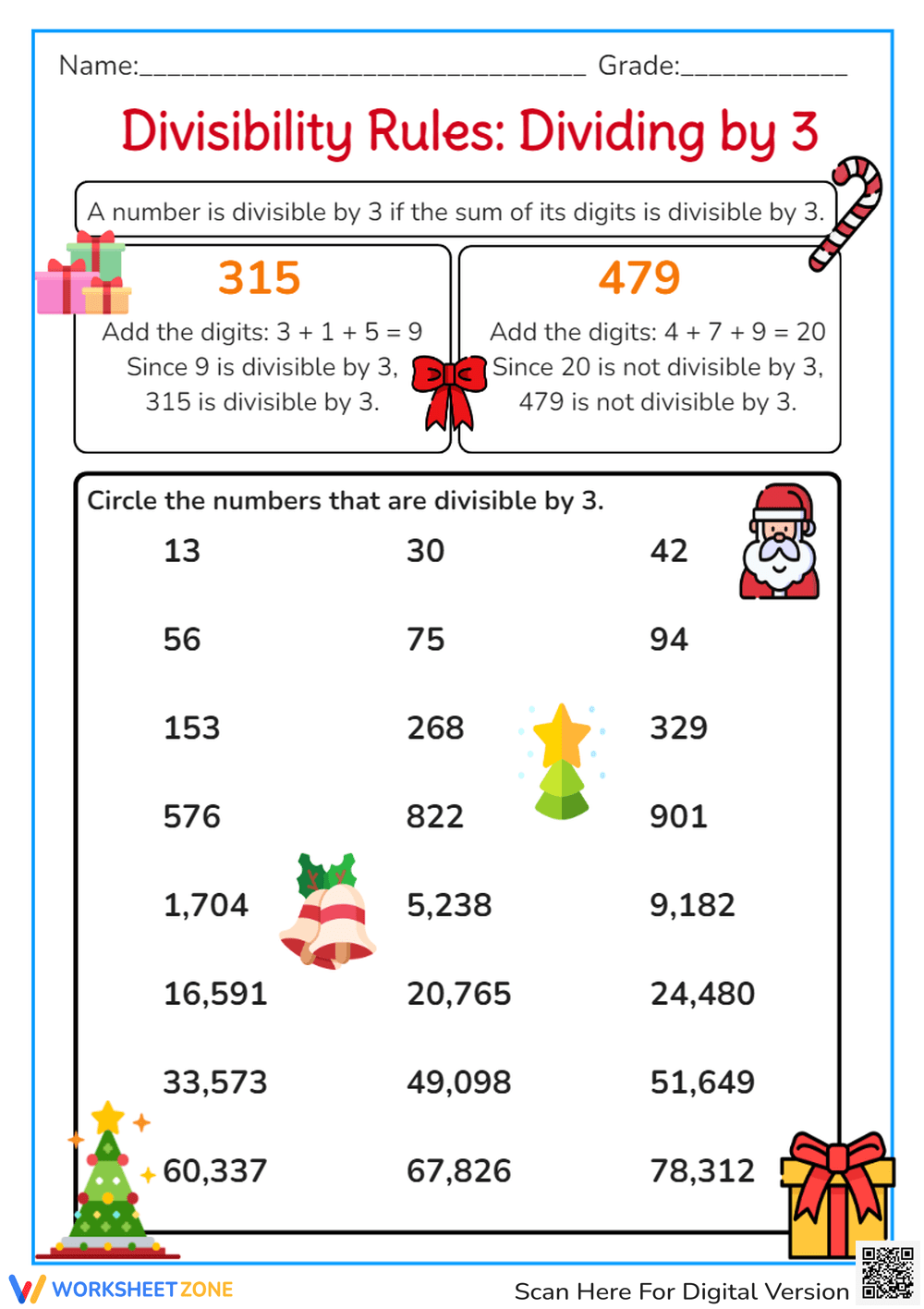 Printable Divisibility Rules Worksheets Download Printable Divisibility Rules Worksheets Download