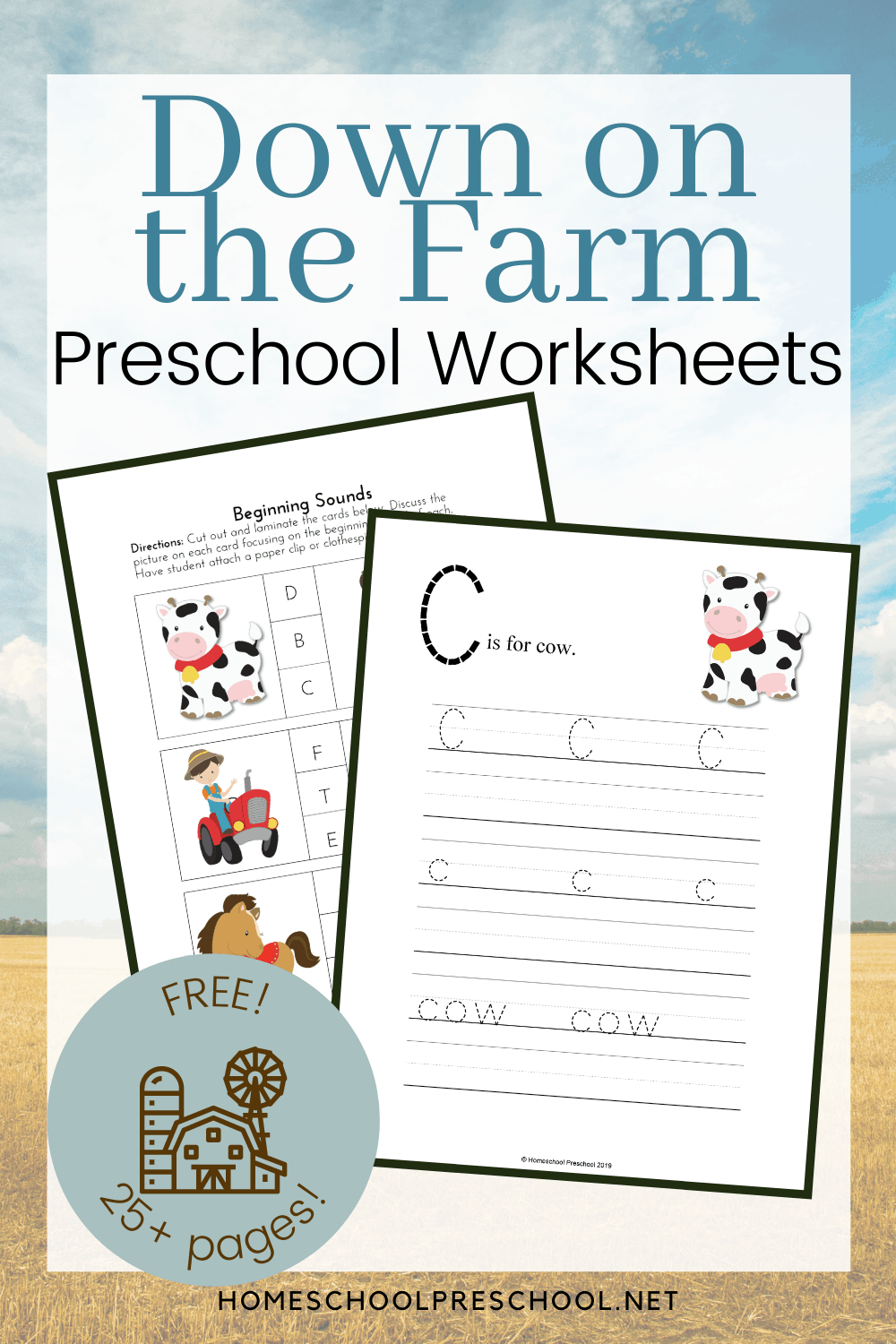 Printable Down On The Farm Activities For Preschool Printable Down On The Farm Activities For Preschool