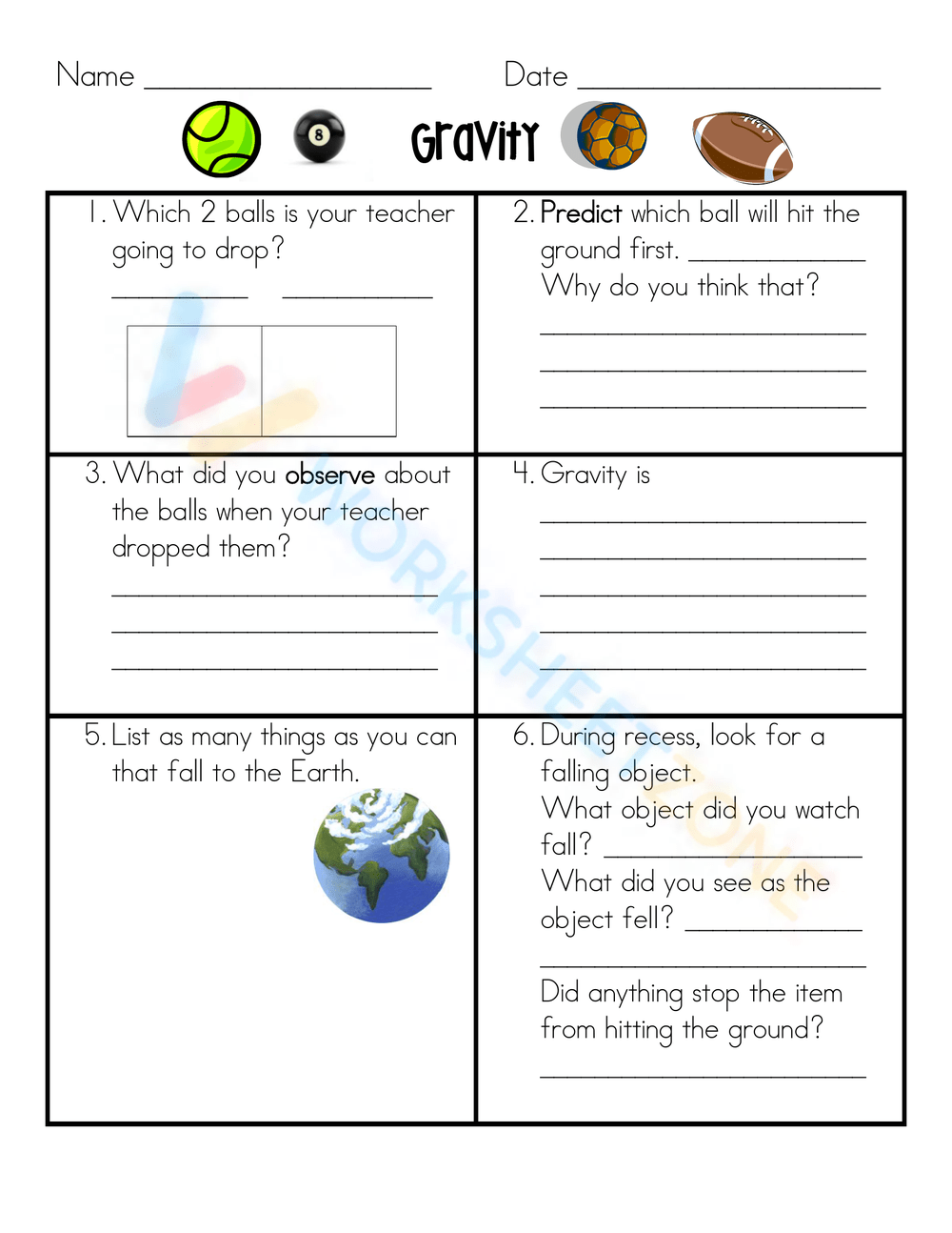 Printable Gravity Worksheets Download Printable 2nd Grade Gravity Worksheets Download