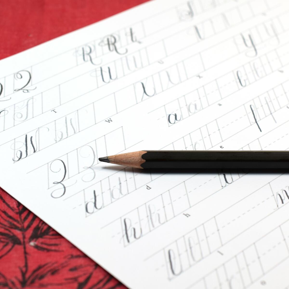 Printable Pencil Calligraphy Worksheet The Postman S Knock