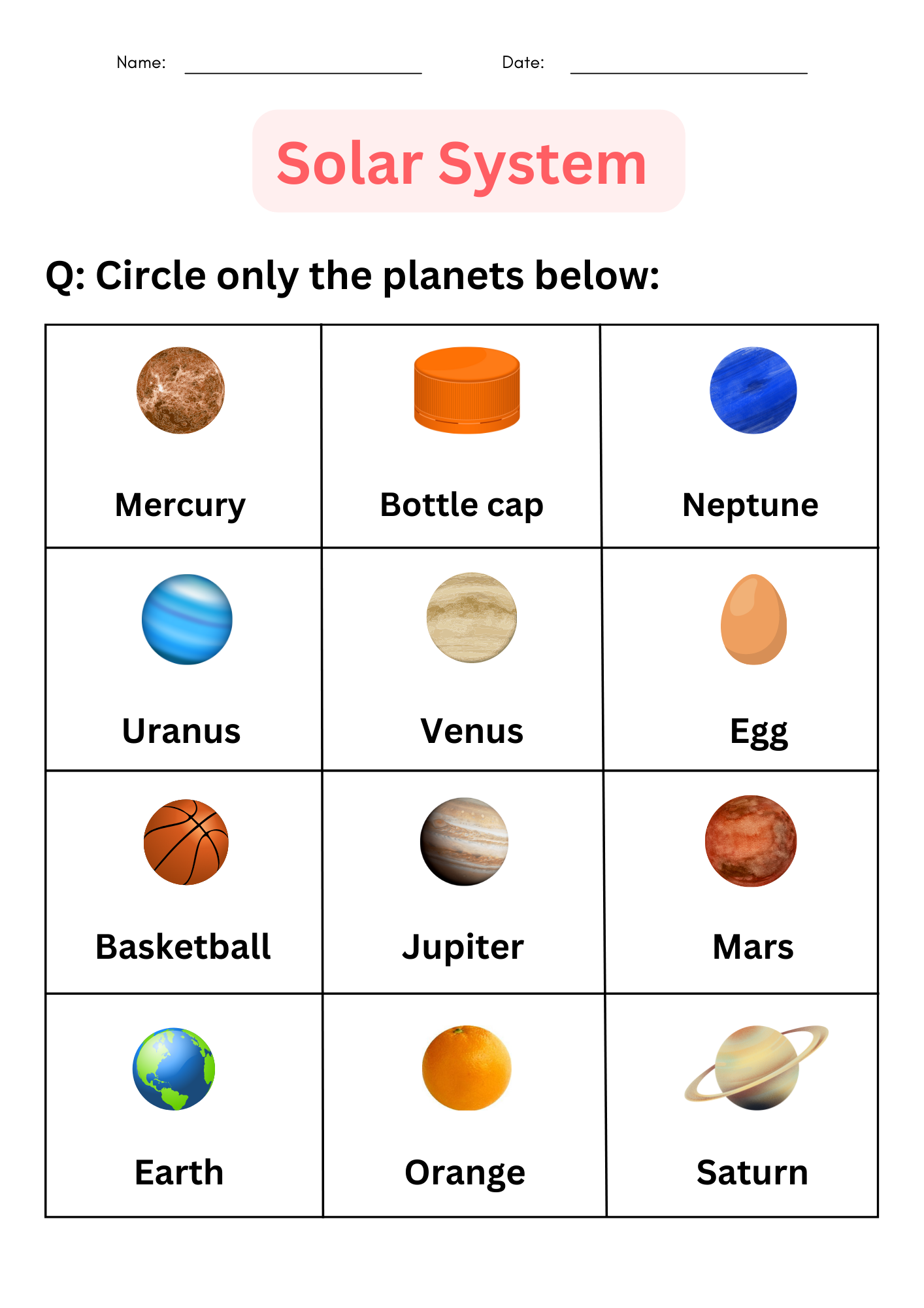 Printable Preschool Solar System Worksheets For Kindergarten Made By Teachers