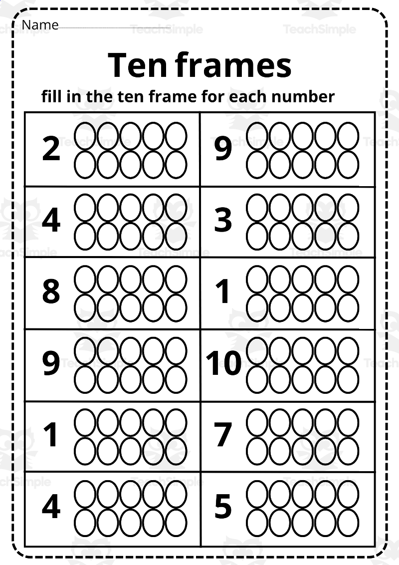 Ten Frame Addition Worksheets Free Printable The Activity Mom