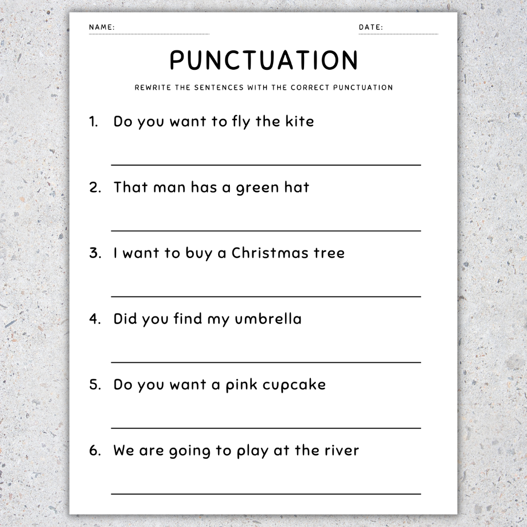 Punctuation Worksheets Fix The Sentences Grammar Practice 1st Grade Made By Teachers Articles A And An Grammar Worksheets For Grade 1 2 3 Made By Teachers