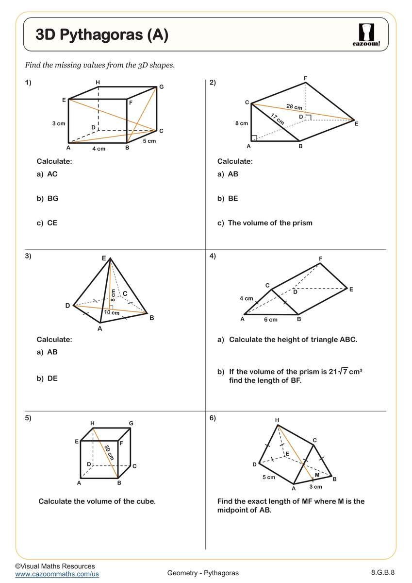 Pythagoras Worksheets Pythagorean Theorem Worksheets Cazoom Math Pythagoras Worksheets Pythagorean Theorem Worksheets Cazoom Math