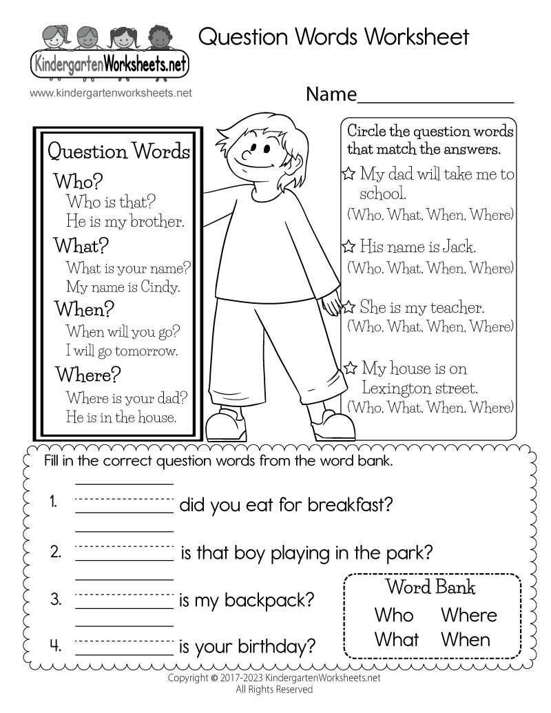 Wh Questions Worksheets Practice Who What When Where Why Which And How Games4esl