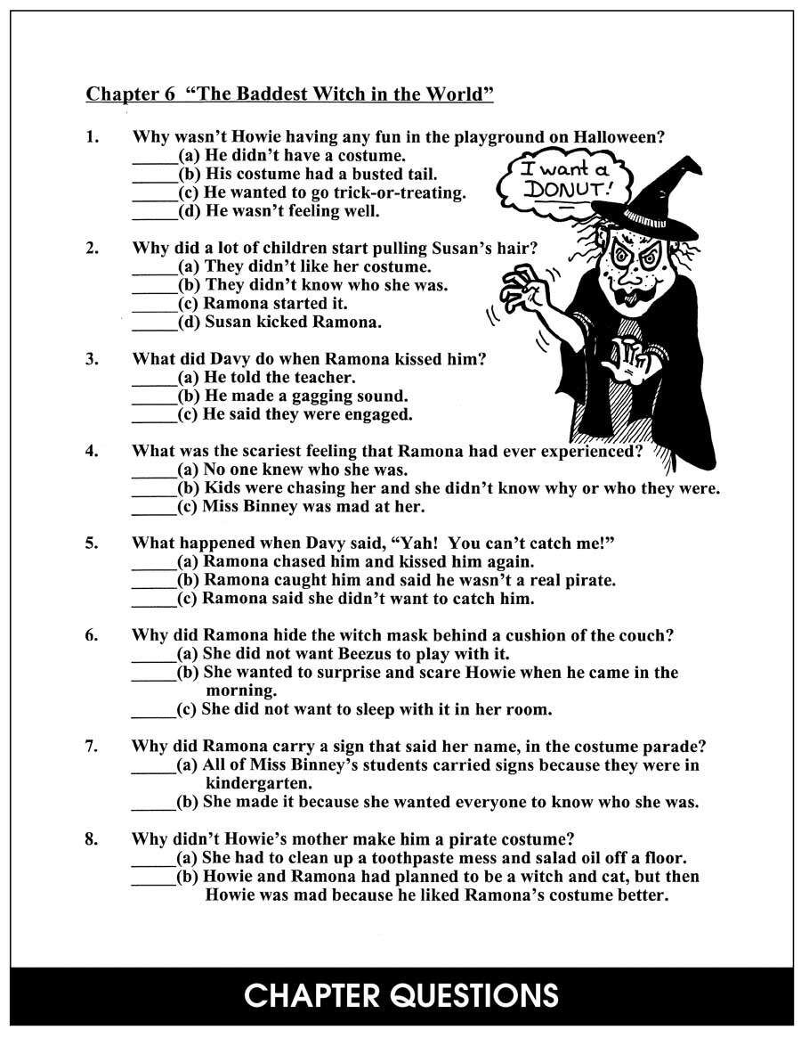 Ramona Quimby Age 8 Comprehension Questions Worksheets Library Ramona Quimby Age 8 Comprehension Questions Worksheets Library