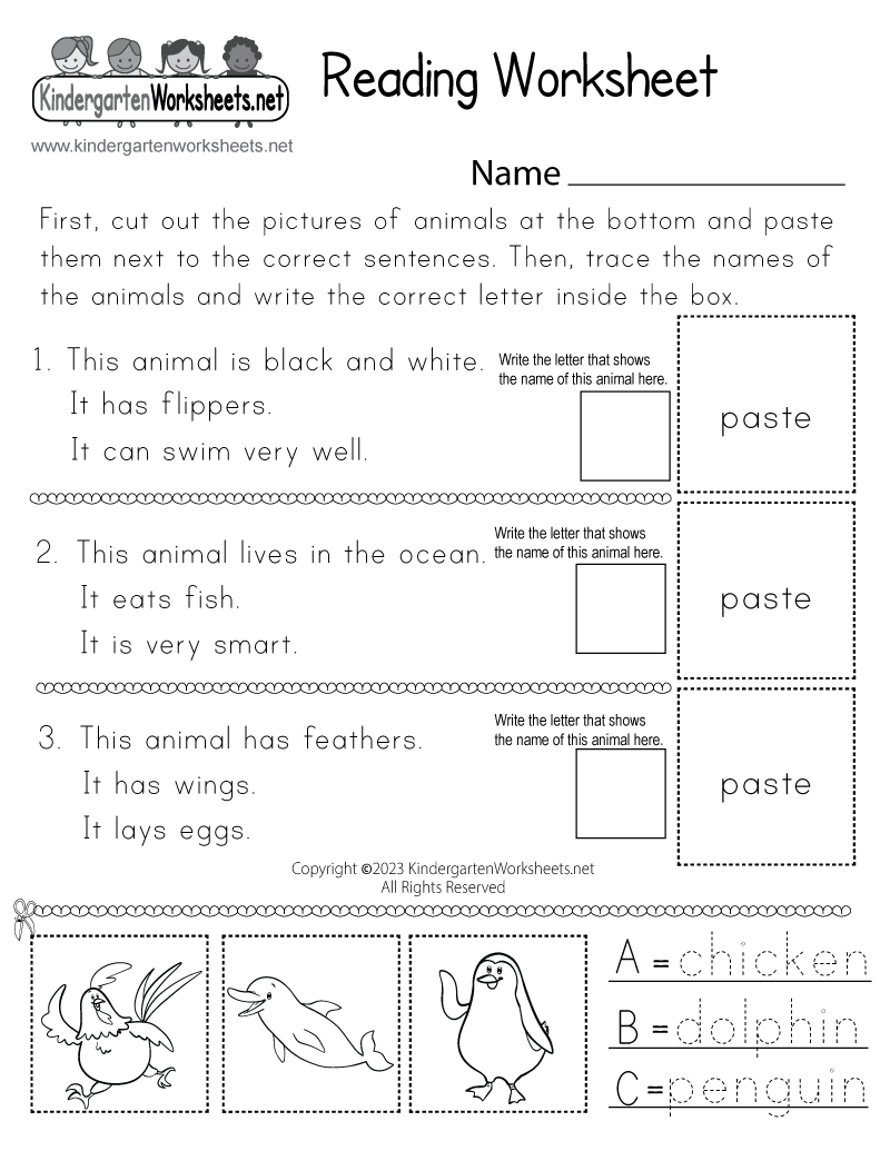 Reading Worksheet Free Printable Digital PDF Best Printable Worksheets For Beginning Readers Begin Learning