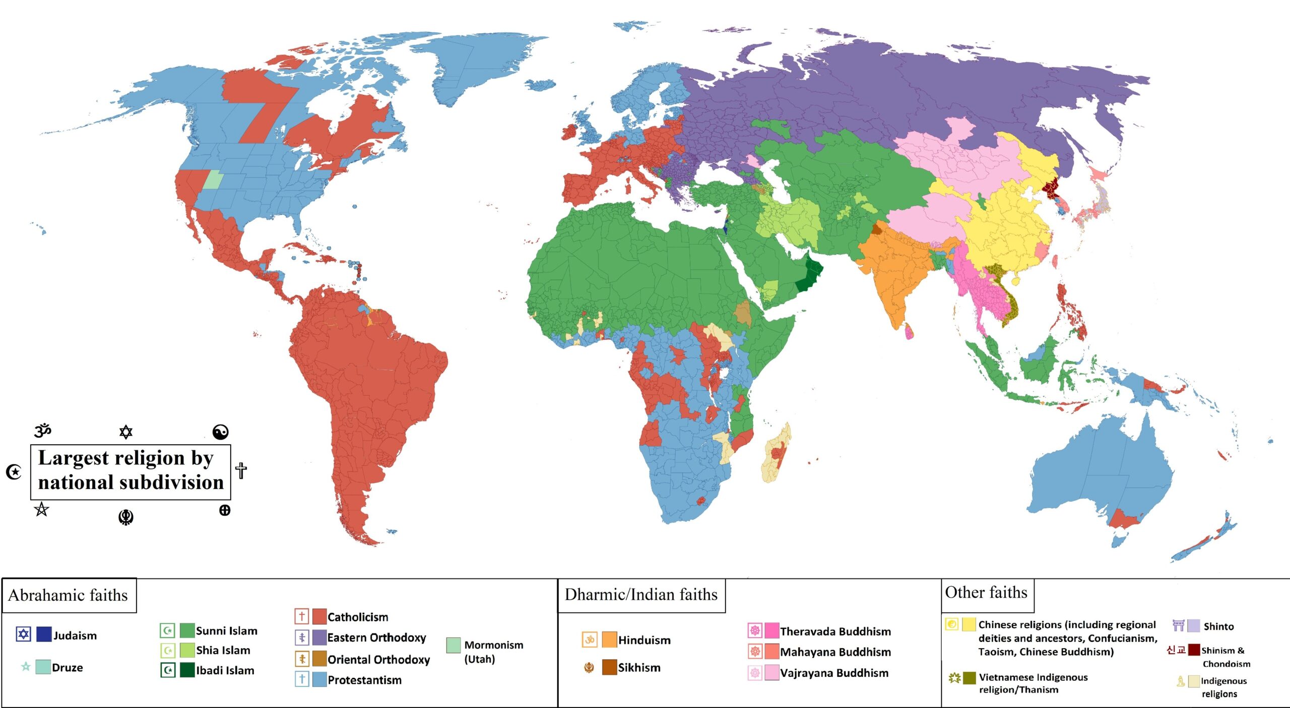 Religious World Map