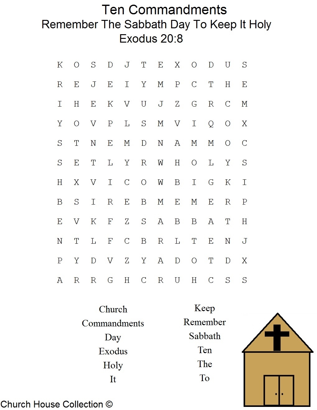 Remember The Sabbath Day To Keep It Holy Word Find Remember The Sabbath Day To Keep It Holy Word Find
