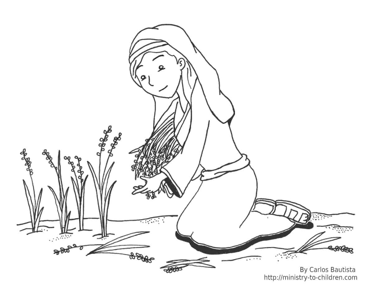 Ruth Coloring Page Free Bible Printable Ruth Coloring Page Free Bible Printable