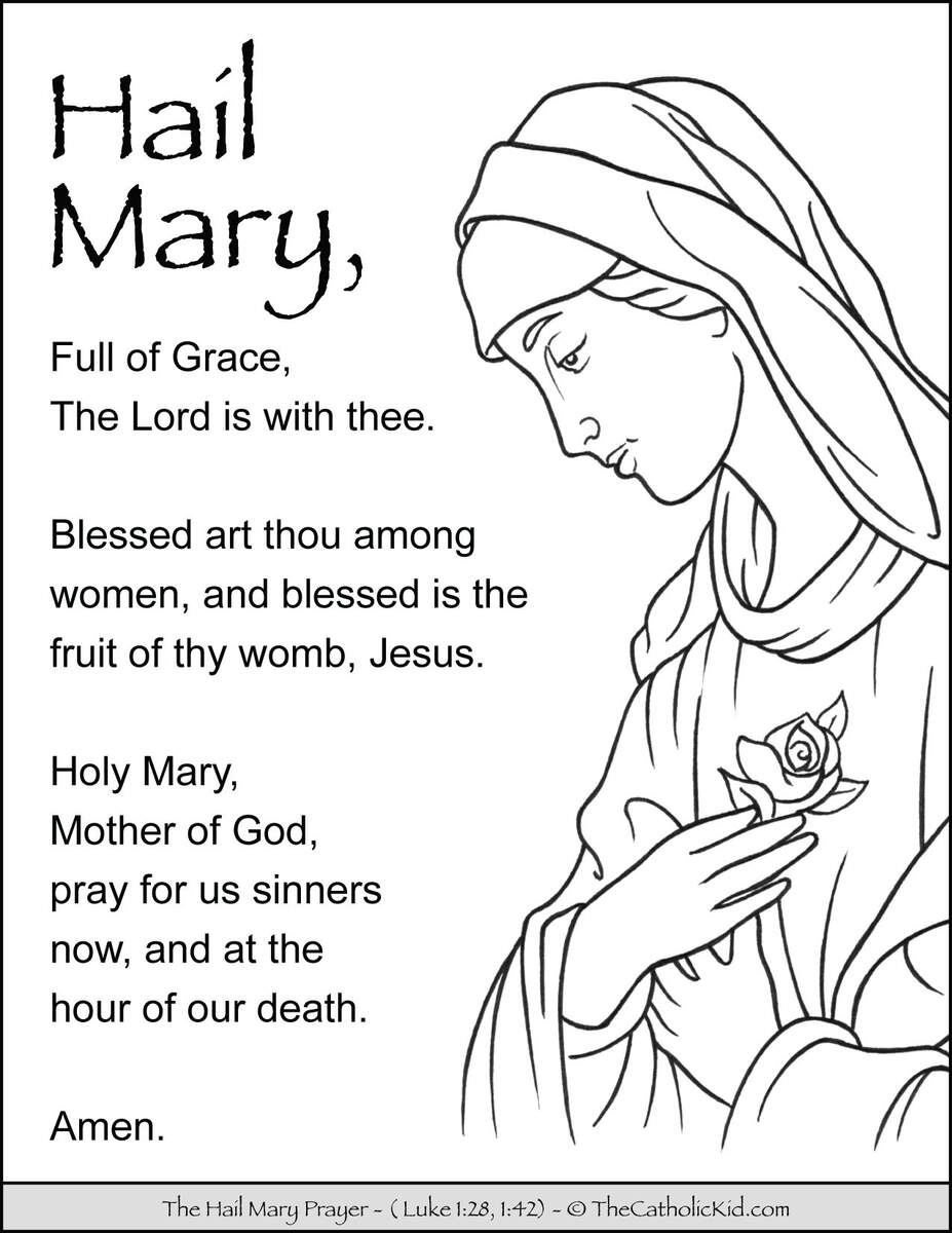 Saint Mary Coloring Pages Download Pack TheCatholicKid