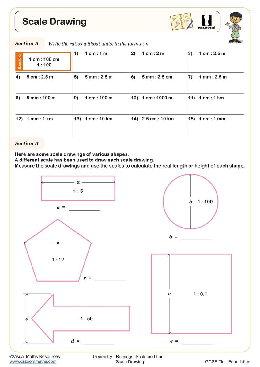Scale Drawing Worksheet Printable PDF Year 8 And Year 9 Geometry Worksheet Scale Drawing Worksheet Printable PDF Year 8 And Year 9 Geometry Worksheet