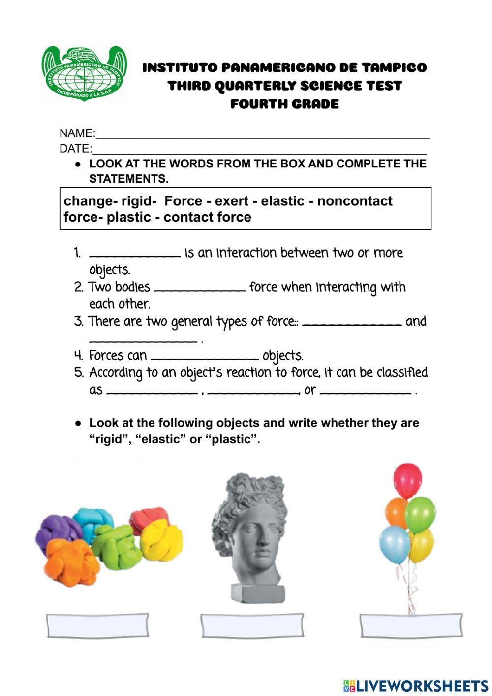 Science Exam 4th Grade Interactive Worksheet Worksheets Library Science Exam 4th Grade Interactive Worksheet Worksheets Library
