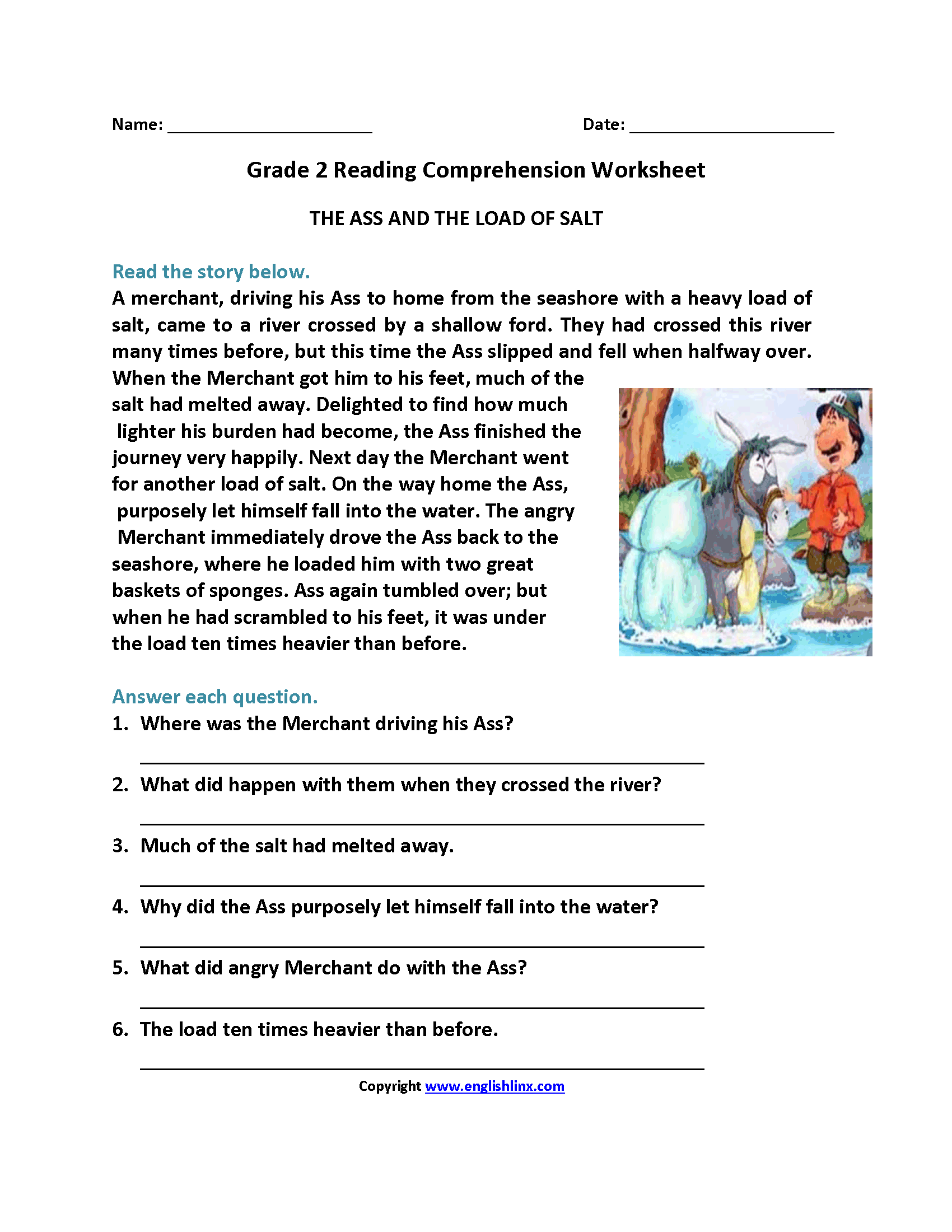2nd Grade Printable Fluency And Reading Comprehension Passages Worksheets Library