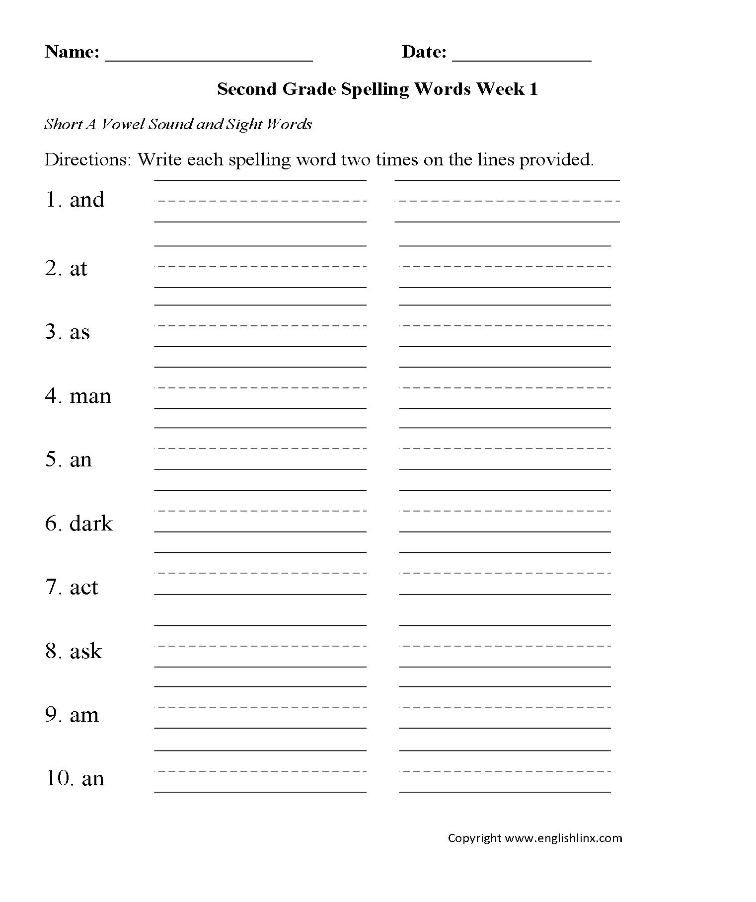 Spelling Worksheets Superstar Worksheets