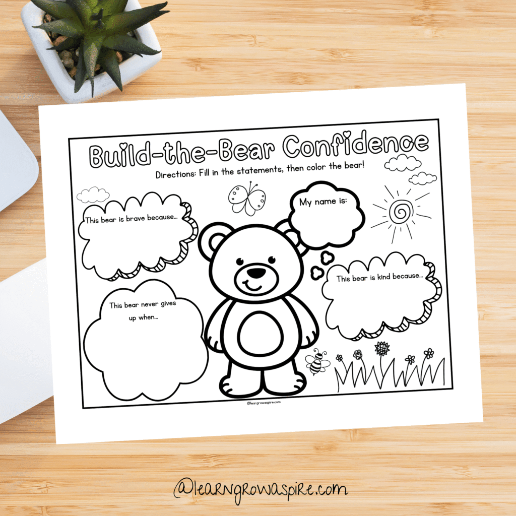 Self Esteem Activities For Kids Build The Bear Confidence Learn Grow Aspire