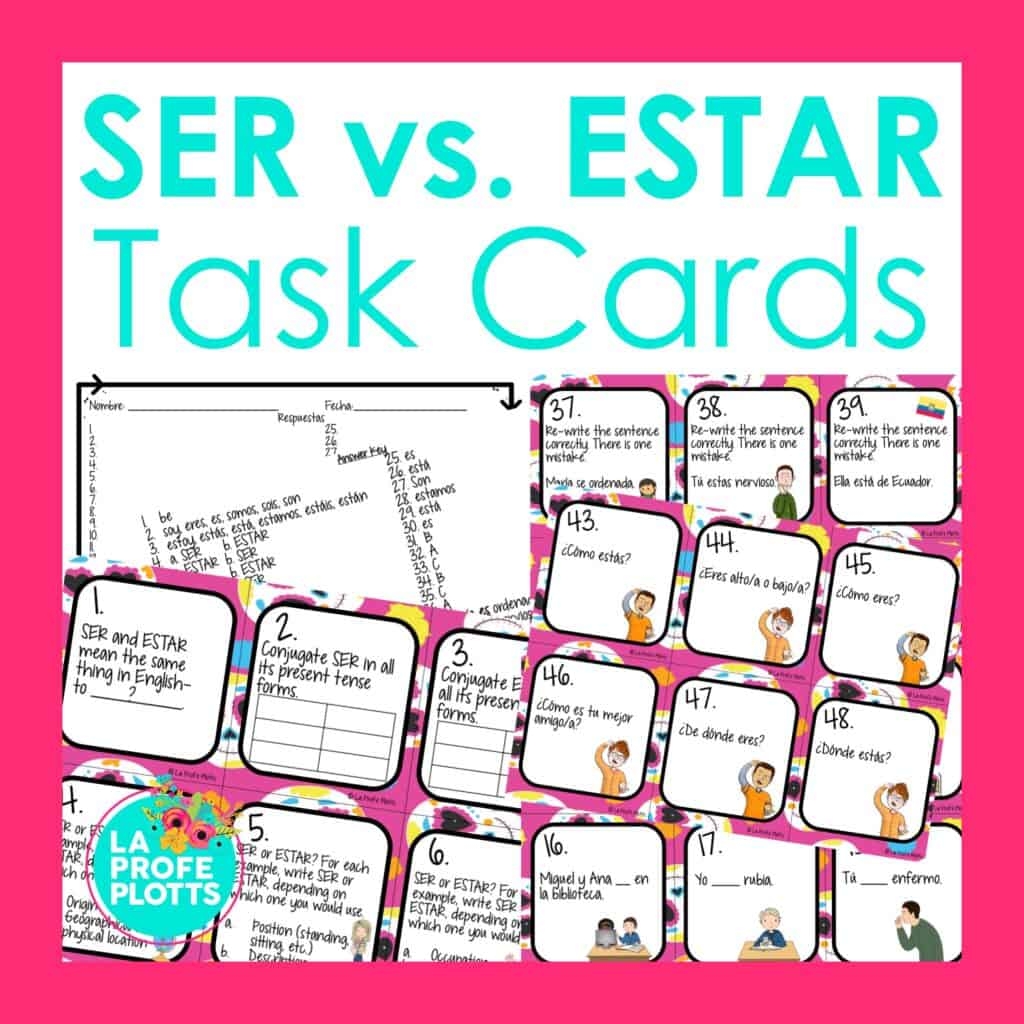 Ser Vs Estar Activities For Spanish Class La Profe Plotts