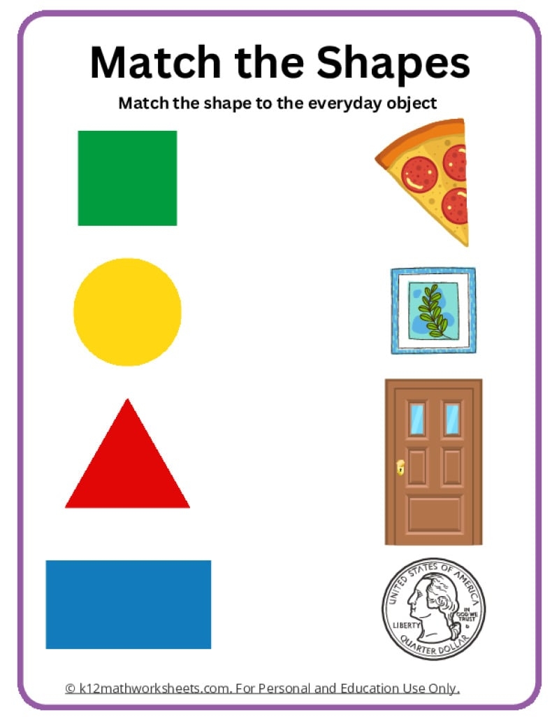 Shapes Worksheets Various Worksheets For Nursery Class