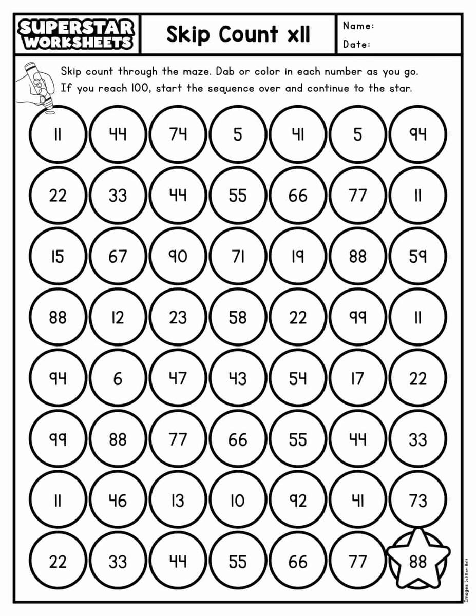 Skip Counting Worksheets Superstar Worksheets Skip Counting Worksheets Superstar Worksheets