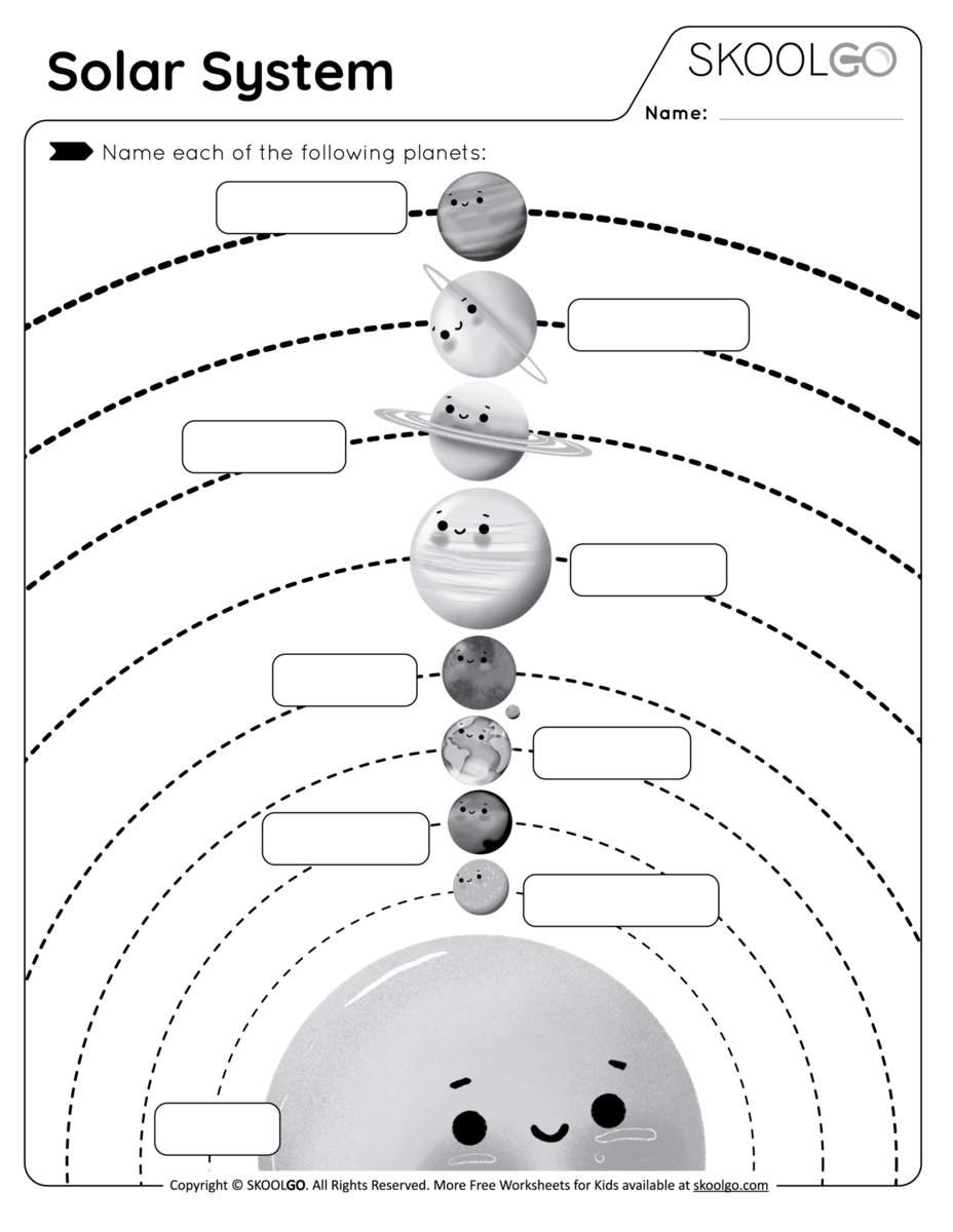 Free Solar System Worksheets By Storyboard That