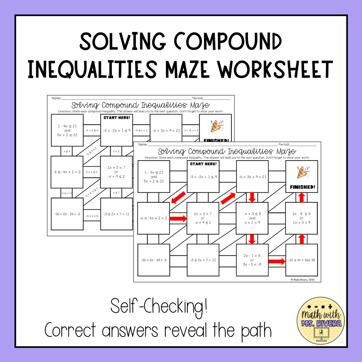 Solving Compound Inequalities Maze Worksheet Made By Teachers Solving Compound Inequalities Maze Worksheet Made By Teachers