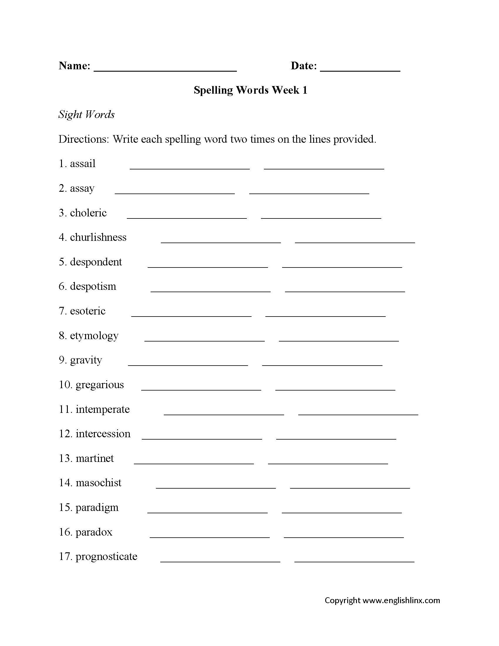 Spelling Worksheets Free Printable Spelling Practice By Grade