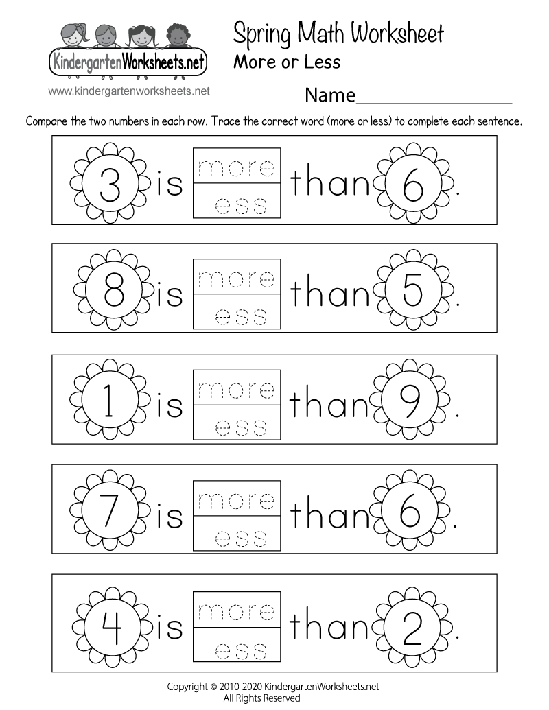 Spring Math Worksheet Free Printable Digital PDF Number Matching Worksheets 1 10