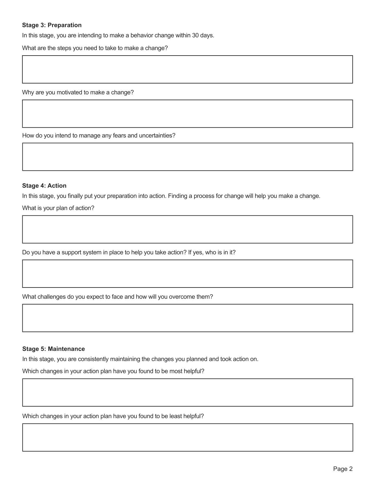 Stages Of Change Worksheet PDF Editable Fillable Printable Worksheets Library Stages Of Change Worksheet PDF Editable Fillable Printable Worksheets Library