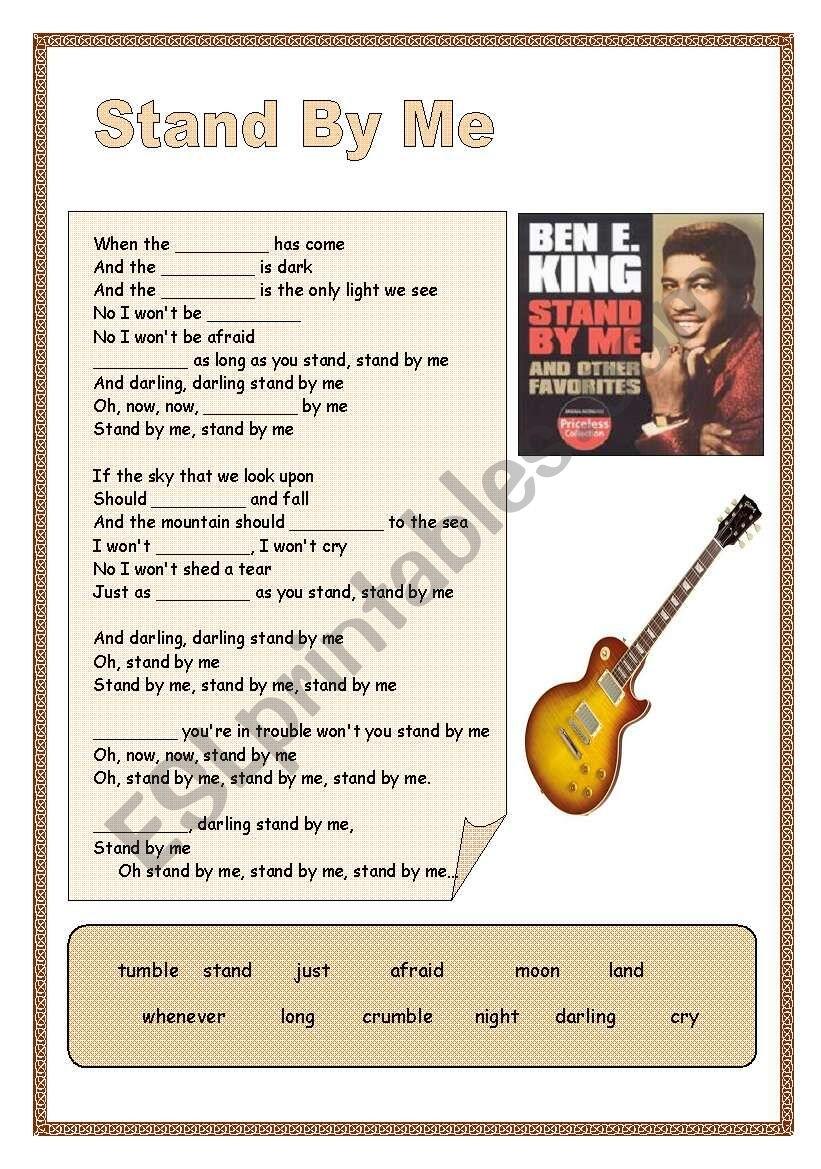 Stand By Me Ben E King ESL Worksheet By Blake69