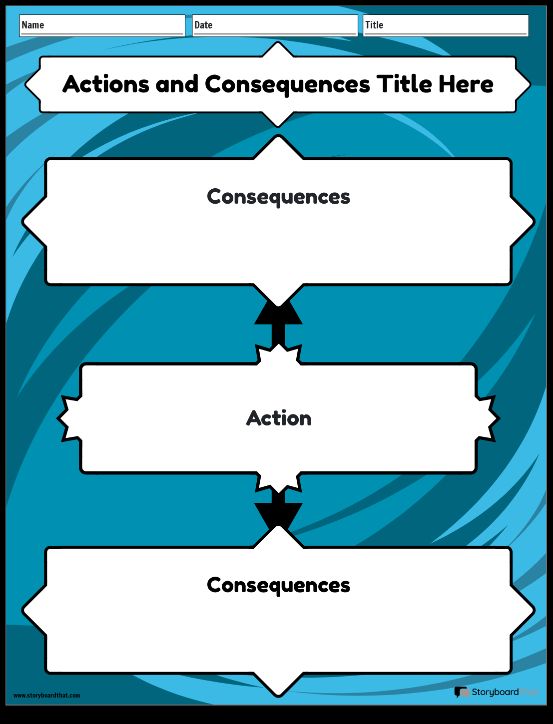 Storyboard That Free Actions Consequences Worksheets