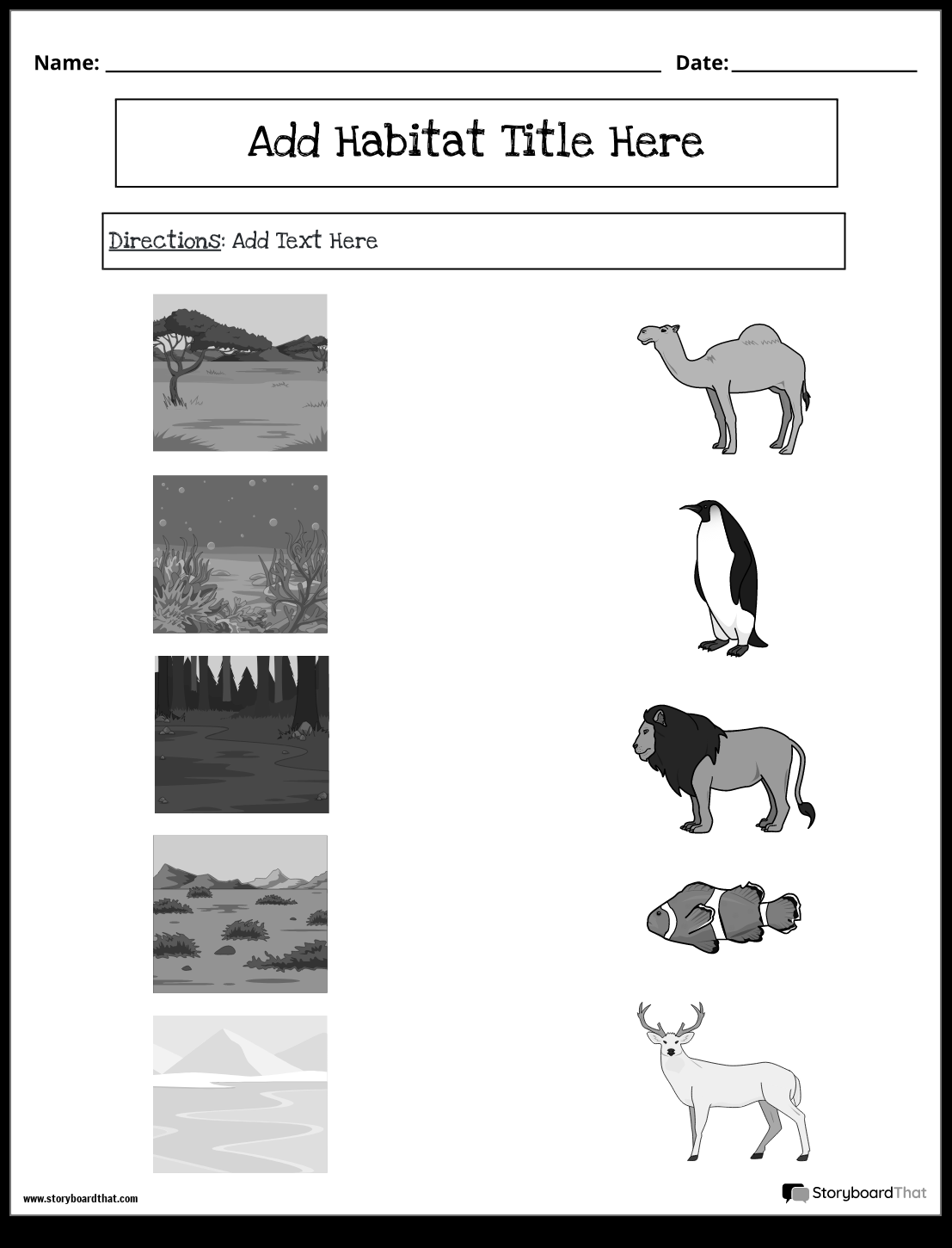 Animals And Habitats Free PDF Worksheets For Kids Games4esl