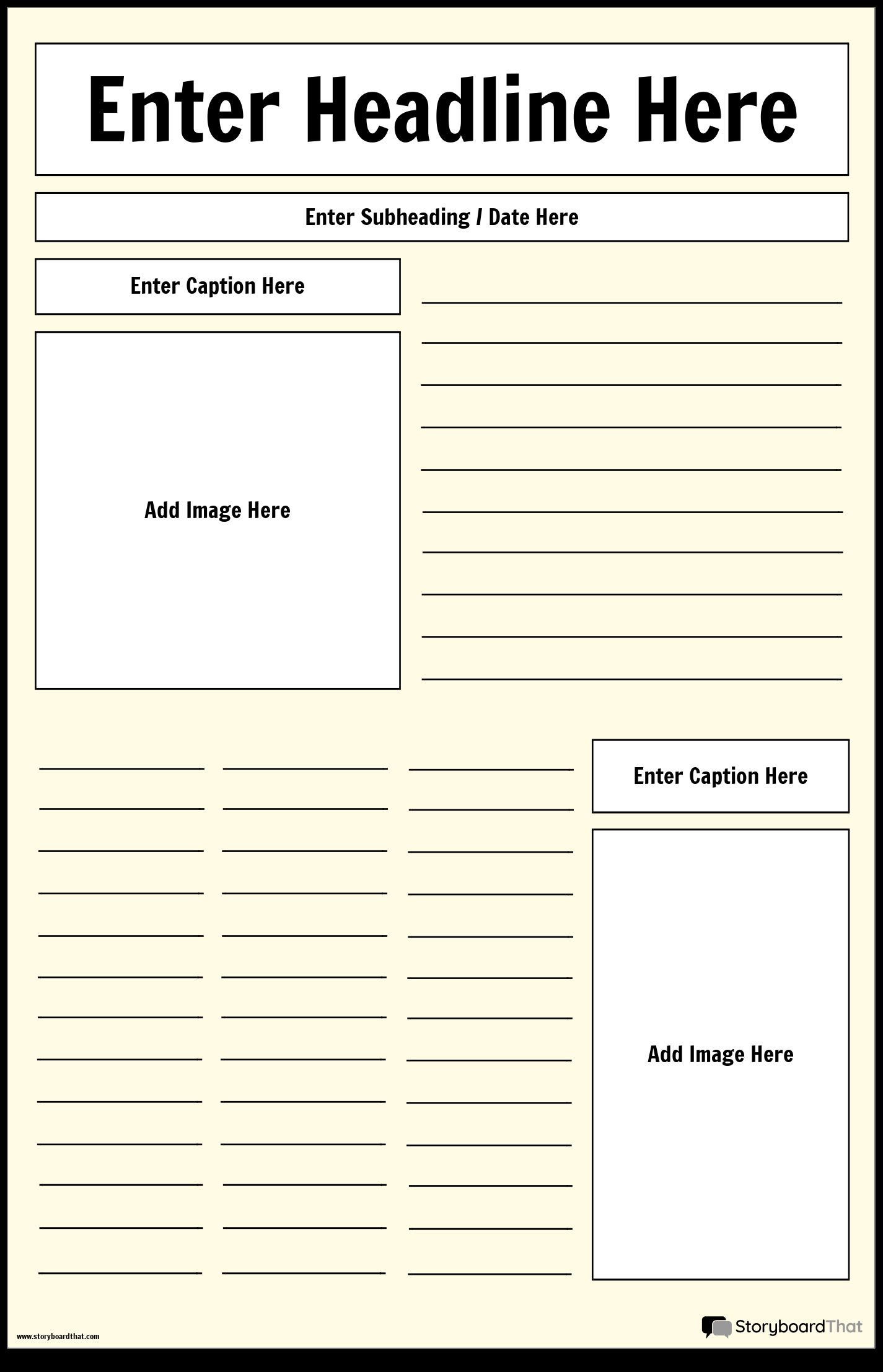 Storyboard That Free Newspaper Poster Templates For 2025 Newspaper Project Templates Create With Storyboard That